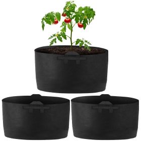 3-Pack 10-Gallon Plant Grow Bags, Breathable Non-Woven Fabric Pots with Handles