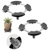 2-Pack Adjustable Heavy-Duty Trash Can and Plant Dollies with Lockable Wheels