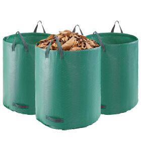 3-Pack 72-Gallon Reusable Yard Waste Bags for Leaves & Garden Cleanup