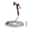 150-Ft. Metal Garden Hose Set, Stainless Steel, 10-Function Nozzle