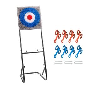Axe Throwing Game, Plastic Bristle Target with 8 Foam Axes, Foldable Steel Frame