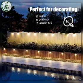 16-Pack Solar Deck & Step Lights with Warm White LEDs, Brown