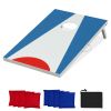 3 x 2 ft  Foldable Portable Cornhole Board Set with 8 Bean Bags, Outdoor Tossing Game, Red-White-Blue