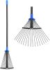 Adjustable Metal Leaf Rake with 8–17-In. Expandable Head & 30–55-In. Handle