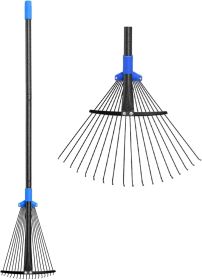 Adjustable Metal Leaf Rake with 8–17-In. Expandable Head & 30–55-In. Handle