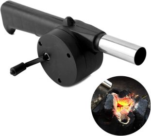 Portable Manual BBQ Charcoal Fire Starter Air Blower with Hand Crank