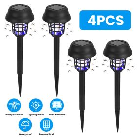 4-Pack Solar Powered Mosquito Zappers, UV Bug Killers with White Light