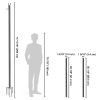 Outdoor String Light Pole 10-FT 2-Pack