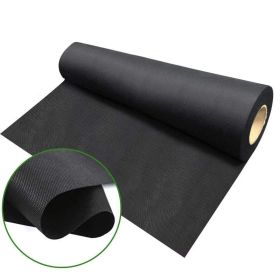3-Ft. x 30-Ft. Water-Permeable Nonwoven Weed Barrier Fabric, Black