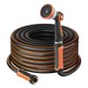 150-Ft. 5/8" Heavy-Duty Rubber Garden Hose Set, 10-Pattern Nozzle