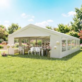 20 x 40 Ft Heavy-Duty Party Tent, Wedding & Event Shelter, White