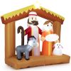6ft Inflatable Nativity Scene, LED Lights, Weather-Resistant Christmas Outdoor Decor