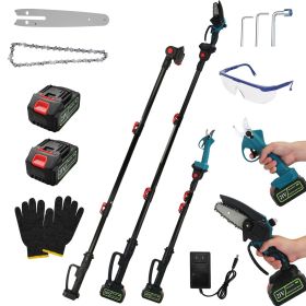 4-in-1 Cordless Extendable Pole Saw, Chain Saw, Pruning Shears & Pole Shear Kit for Tree & Branch Trimming
