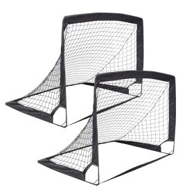 2 Pack Portable Pop-Up Soccer Goals for Training & Games