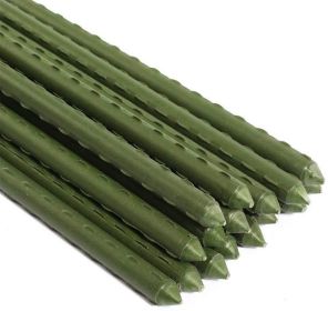 20-Pack 23" Green Plant Support Stakes, Plastic-Coated Garden Rods