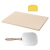 20 × 14-In. Extra-Large Rectangular Cordierite Pizza Stone Set with Aluminum Peel & Scraper