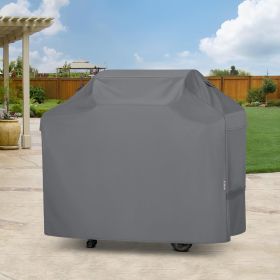 55-Inch Grill Cover, Heavy-Duty Waterproof Gas BBQ Cover, Gray