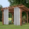 50 x 96 In. Indoor/Outdoor Privacy Grommet Curtain, 1 Panel, Light Gray