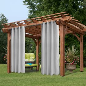 50 x 96 In. Indoor/Outdoor Privacy Grommet Curtain, 1 Panel, Light Gray