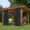 50 x 84 In. Indoor/Outdoor Privacy Grommet Curtain, 1 Panel, Dark Gray