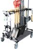 Heavy-Duty Garden Tool Organizer Cart with 5-In. Wheels & Storage Rack, 500-Lb. Load Capacity