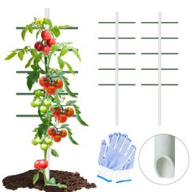 6 ft x 2 ft Climbing Trellis, 2-Piece Steel Garden Plant Support, White