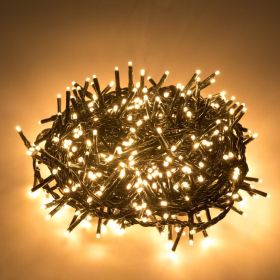 500 LED 49FT Cluster String Lights, Warm White Indoor Outdoor Lights