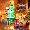 7ft Lighted Inflatable Christmas Tree with Santa, Puppy & Gift Boxes