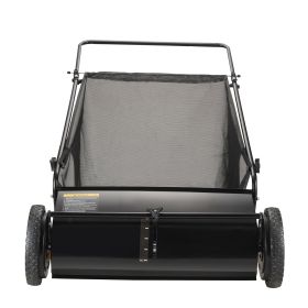 26-Inch Push Lawn Sweeper, Leaf & Grass Collector, 7-Cu.-Ft. Hopper