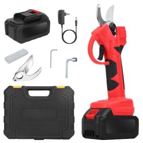 21V Cordless Electric Pruning Shears, 40mm Cutting Capacity, 2 Batteries