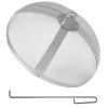 20-In. Stainless Steel Fire Pit Spark Screen, Round Mesh Cover with Fire Stick