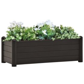 Polypropylene Raised Garden Bed, 39.4 x 16.9 x 13.8 in., UV & Weather Resistant