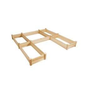 5-Piece U-Shaped Wooden Raised Garden Bed Kit