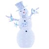 5ft Pre-Lit Christmas Snowman with Stars, 140 Cold White LED Lights