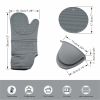 6-Pc. Silicone Grill Heat Protection Set, Oven Mitts, Trivets & Pinch Mitts, Gray