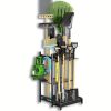 35-Tool Heavy-Duty Metal Garden Tool Organizer Rack with Hooks & Leveling Feet