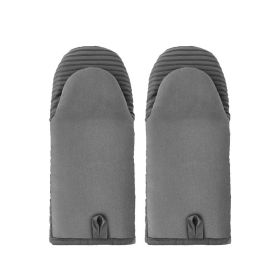 Oven Gloves, Heat-Resistant Silicone Grill & Cooking Gloves, Gray