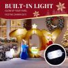 7.4ft Lighted Christmas Inflatable Nativity Scene with JOY Sign