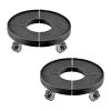 2-Pack Adjustable Heavy-Duty Trash Can and Plant Dollies with Lockable Wheels