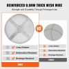 20-In. Stainless Steel Fire Pit Spark Screen, Round Mesh Cover with Fire Stick