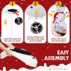 4ft Lighted Snowman Christmas Yard Decoration, Pre-Lit with 100 White LEDs