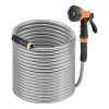 150-Ft. Metal Garden Hose Set, Stainless Steel, 10-Function Nozzle