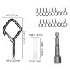 20-Pc. Heavy-Duty Q-Hanger Hook Kit with Security Buckles, Black