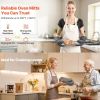 Oven Gloves, Heat-Resistant Silicone Grill & Cooking Gloves, Gray