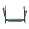 Heavy-Duty Folding Garden Kneeler & Seat Set with 6-In. Wide Pad and 2 Tool Bags, Green