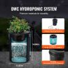 5-Gallon Deep Water Culture Hydroponic Grow System Kit with Top Drip, Black