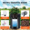 2-Bucket 5-Gallon Deep Water Culture Hydroponic Grow System Kit, Black