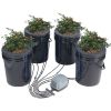 4-Bucket 5-Gallon Deep Water Culture Hydroponic Grow System Kit, Black