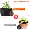 3-Pack 10-Gallon Plant Grow Bags, Breathable Non-Woven Fabric Pots with Handles