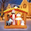 6ft Inflatable Nativity Scene, LED Lights, Weather-Resistant Christmas Outdoor Decor